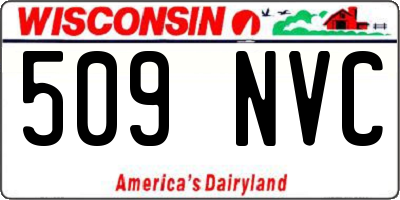 WI license plate 509NVC
