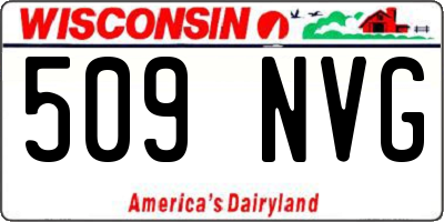 WI license plate 509NVG