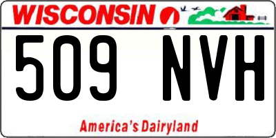 WI license plate 509NVH