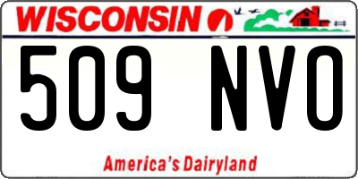 WI license plate 509NVO