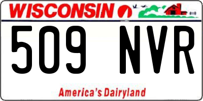 WI license plate 509NVR