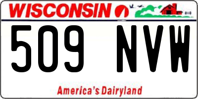 WI license plate 509NVW