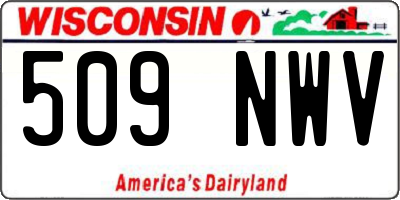 WI license plate 509NWV