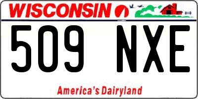 WI license plate 509NXE