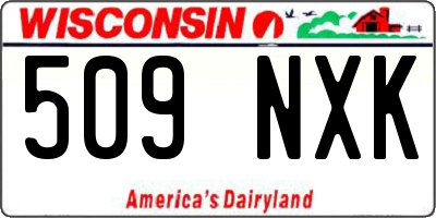 WI license plate 509NXK