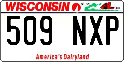 WI license plate 509NXP