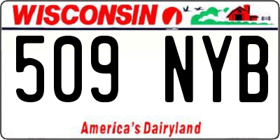 WI license plate 509NYB