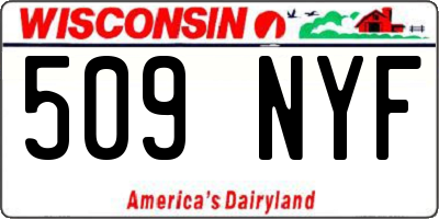 WI license plate 509NYF