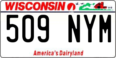 WI license plate 509NYM
