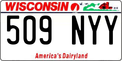 WI license plate 509NYY