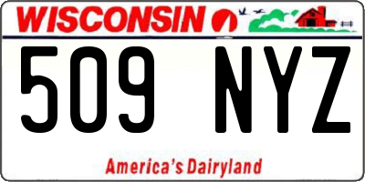 WI license plate 509NYZ