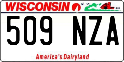 WI license plate 509NZA