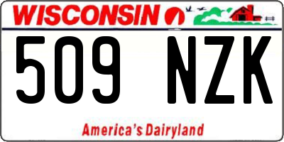 WI license plate 509NZK
