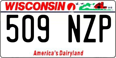 WI license plate 509NZP