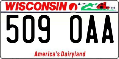 WI license plate 509OAA