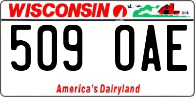 WI license plate 509OAE