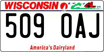WI license plate 509OAJ