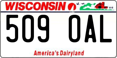 WI license plate 509OAL