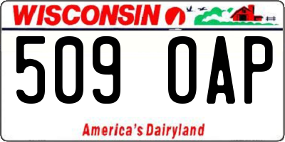 WI license plate 509OAP