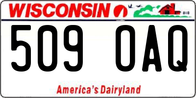 WI license plate 509OAQ