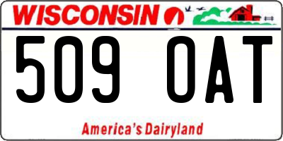 WI license plate 509OAT