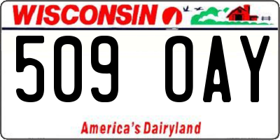 WI license plate 509OAY
