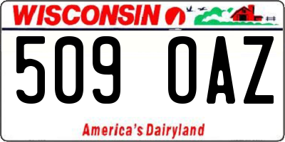 WI license plate 509OAZ