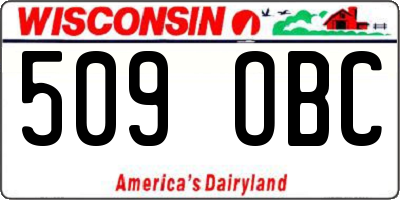 WI license plate 509OBC