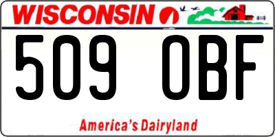 WI license plate 509OBF