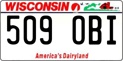 WI license plate 509OBI