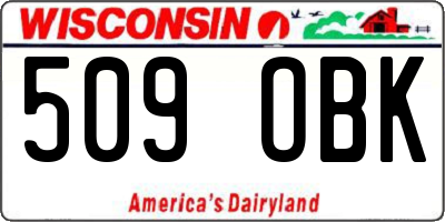 WI license plate 509OBK