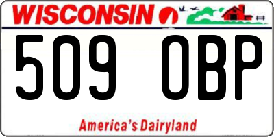 WI license plate 509OBP