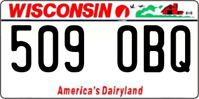 WI license plate 509OBQ