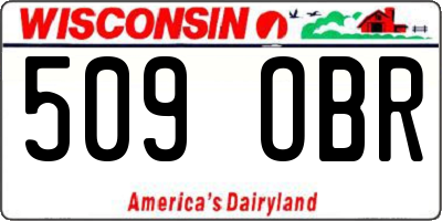 WI license plate 509OBR