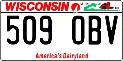 WI license plate 509OBV