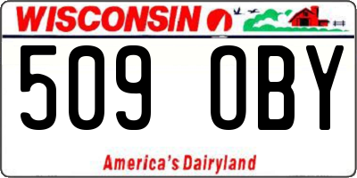 WI license plate 509OBY