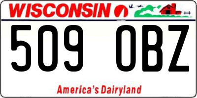 WI license plate 509OBZ