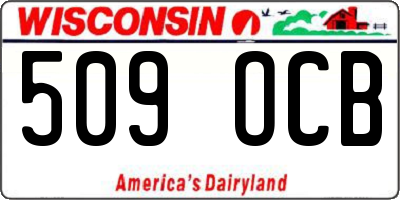 WI license plate 509OCB