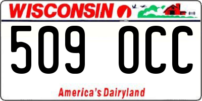 WI license plate 509OCC