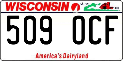 WI license plate 509OCF