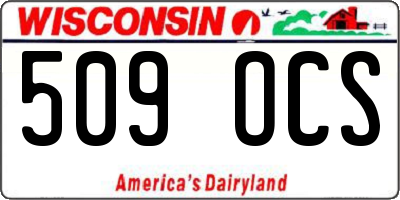 WI license plate 509OCS