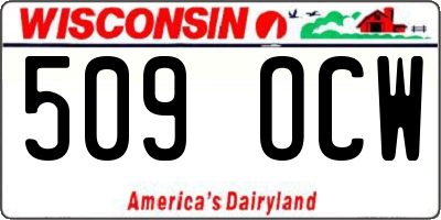 WI license plate 509OCW