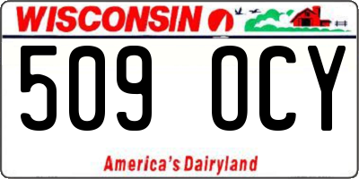 WI license plate 509OCY