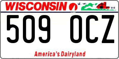 WI license plate 509OCZ
