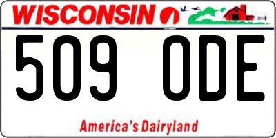 WI license plate 509ODE