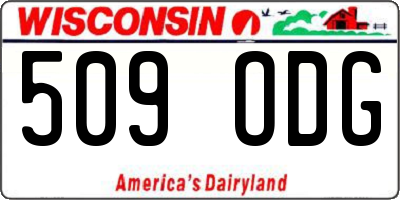 WI license plate 509ODG