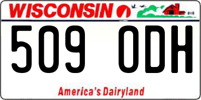 WI license plate 509ODH