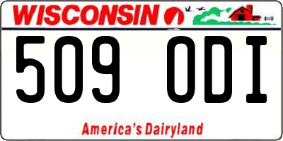 WI license plate 509ODI