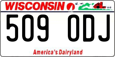WI license plate 509ODJ