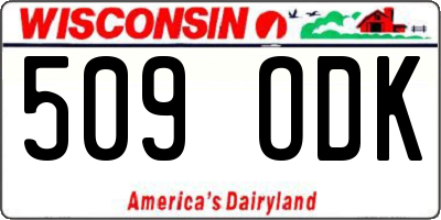 WI license plate 509ODK